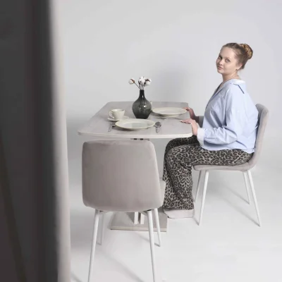 Стул AV 406-N, бежевый бархат Confetti smoke/белый_2