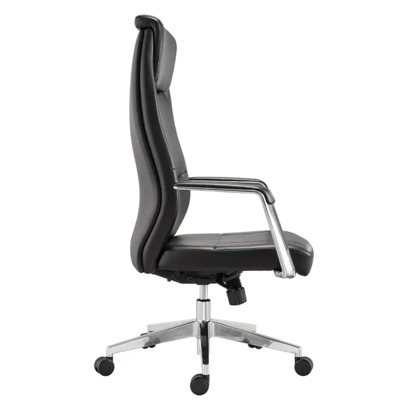 Кресло офисное BRABIX PREMIUM, Jazz EX-757, синхромеханизм, аллюминий, черная экокожа_preview_3