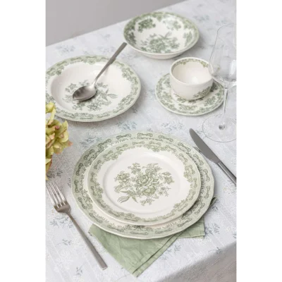 Блюдо BLOSSOM, керамика, зеленый, d21.5*2.7см_3