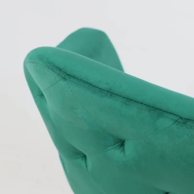 Стул DUBAI, поворотный, (зеленый велюр/золото)_13