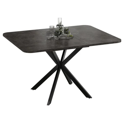 Стол раздвижной ЛИССАБОН Тип 1, 1000(1315)х1001х750, черные опоры/ателье темный_4