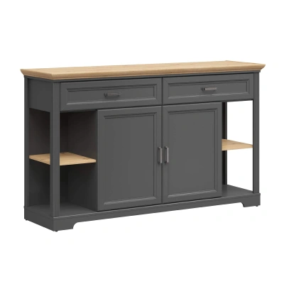 Н.м. "JASMIN" тумба KOM2D2S, к.Графит+Дуб артизан/ф.Графит фотография