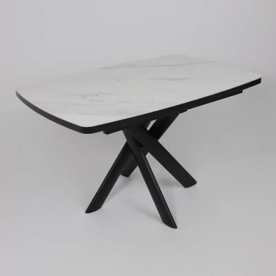 Стол LEONEL-130, раздвижной 130(165)х85, CALAKATTA ST CER/Черный_8