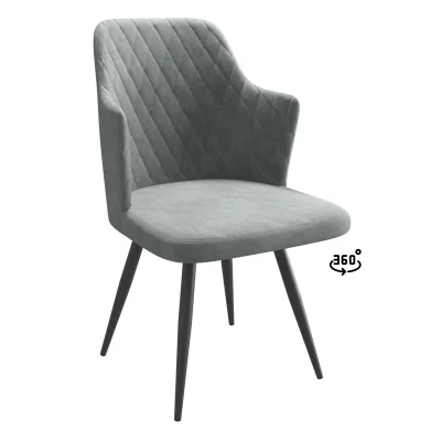 Стул FREDDY-R1 360, k10 Антрацит замша LUX\черный фотография