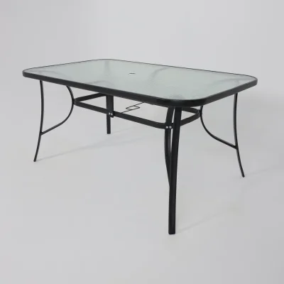 Комплект садовой мебели SUNBEAM (стол 1шт, 6 кресел, зонт 1шт), серый/черный_25