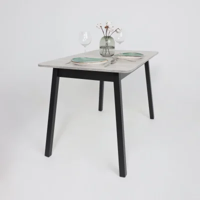 Стол TIRK RADIAL-110, раздвижной 110(142)х70, Серый сланец/Чёрный_13