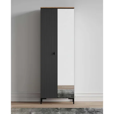 Н.м. "SAN GIMIGNANO" шкаф SZF1D1L, к.Антрацитовый+Дуб нокс/ф.Антрацитовый+Готика_4