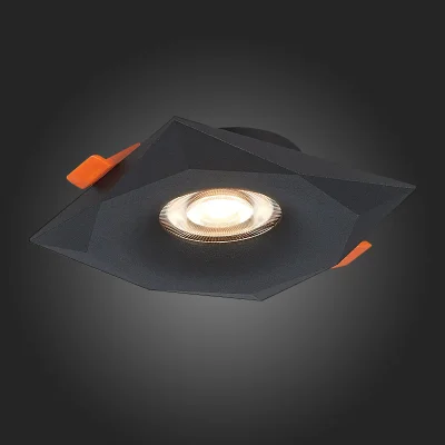 Св-к встр. Черный GU10 1*50W  L95xW95xH25 220V Без ламп Встраиваемые светильники_2