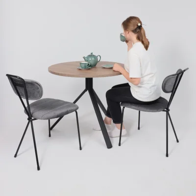 Стул TORI, серый велюр VOSS 15/черный_8