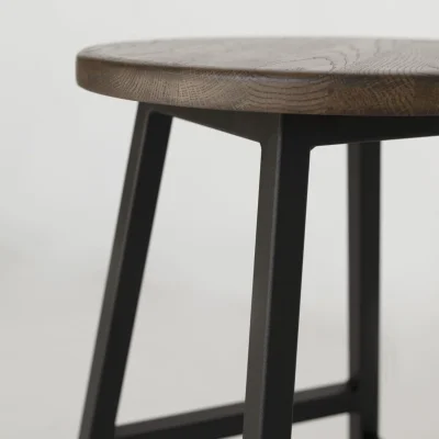 Табуреты круглые для кухни деревянные, комплект 2 шт, SMH-245 мореный дуб_8