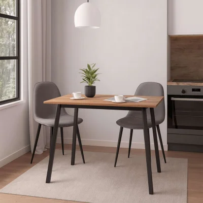 Стол TIRK RADIAL-110, раздвижной 110(142)х70, Дуб Веллингтон/Чёрный_3