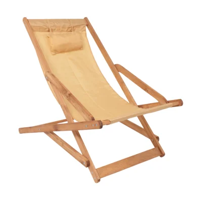 Шезлонг-качалка (сиденье из ткани) DYATEL сосна (цвет дуб) фотография