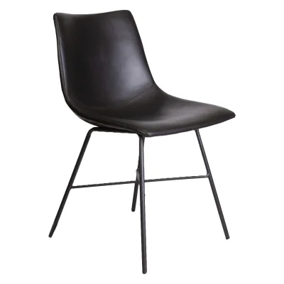 Стул ARIZONA, экокожа, черный+черная нить/черный фотография