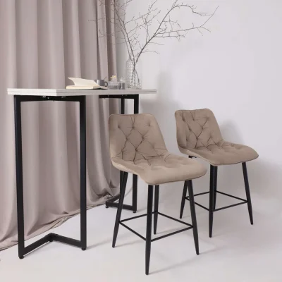 Стул барный VITO, бежевый велюр HLR-08/черный_6