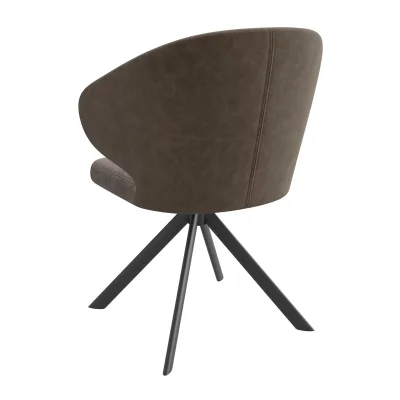 Стул ROBERT-R 360, g26 MOCCO шенилл lux - MOCCO замша lux\черный_2