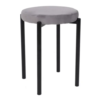 Стул PLUTO, светло-серый велюр HLR-20/черный фотография