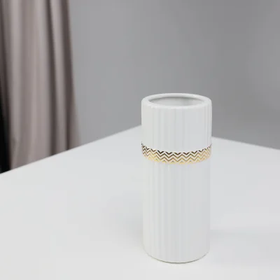 Ваза керамическая POLO, белый, 9,5*21,5см_4