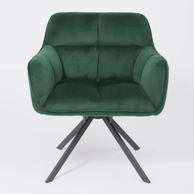 Кресло VIRGINIA, поворотное, темно-зеленый велюр HCJ-19/черный_6