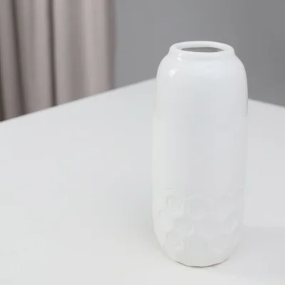 Ваза керамическая MONK, белый, 9,5*9,5*21см_5