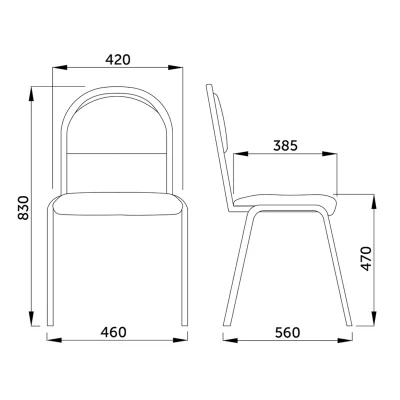 Стул Стандарт BL С73, серый, ECONOM_2