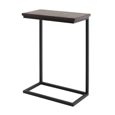 Стол журнальный GOOSE DD, дуб мореный/черный фотография