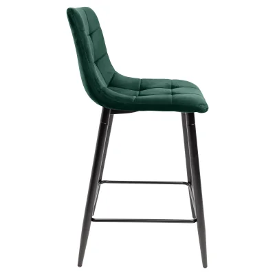 Стул барный MIA, зеленый велюр HLR57/черный_3
