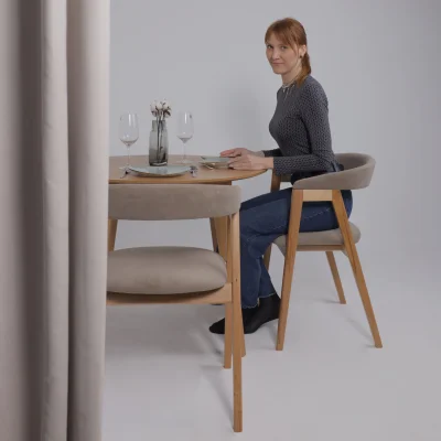 Стол КРИТ 1100(1450)*1100, Светлый бук без тонировки/светлый бук_7