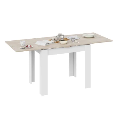 Стол раздвижной ПРОМО Тип 3, 900(1698)*670, дуб сонома светлый/белый_3