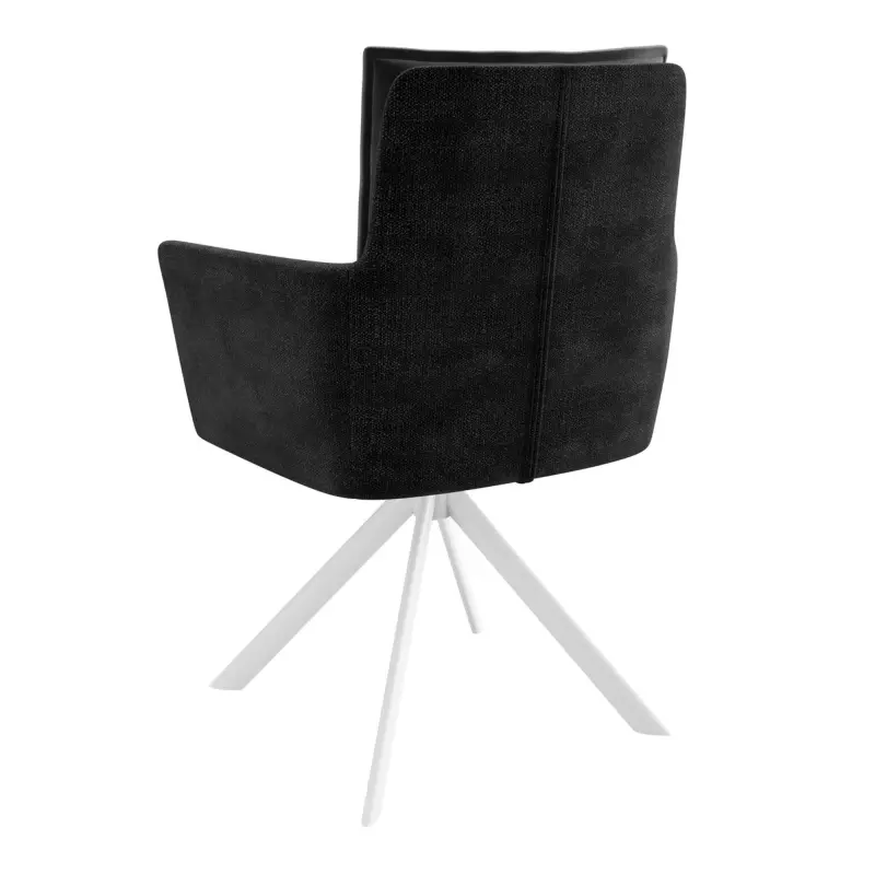 Стул POSH-R 360, g25 ANTRACITE шенилл lux - d10 HEMATITE LUX\белый_preview_2