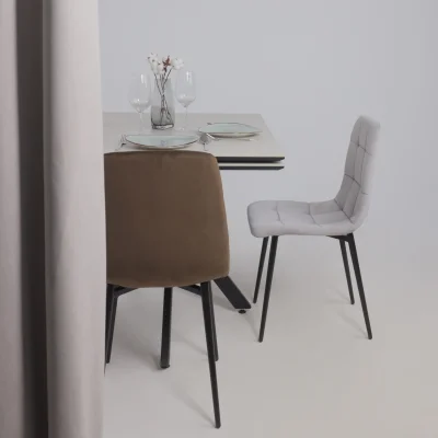 Стул AV 406-N, светло-серый бархат H-09/черный_5