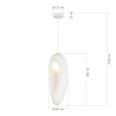 Светильник подвесной ST-Luce белый/белый E27 1*60W WABI SABI_4