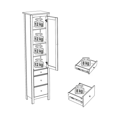 Шкаф с витриной САГА 50 МОРУ, темно-бирюзовый (2.08.16.240.6 RU)_6