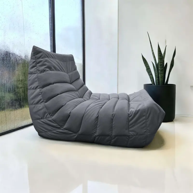 Бескаркасное кресло Француз SLIM BeanBag 70*35 / микровелюр, Шторм_preview_2