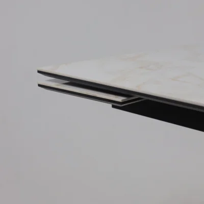 Стол AV 2119, МДФ+керамика, раздвижной 1200 (1800)*800 белый, глянцевый CARLA LARKIN /черный_14