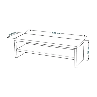 Тумба ЭНКЕЛЬ ТВ12,  120х37х38см, дуб беленый_6