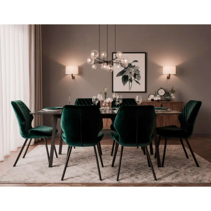 Стул Rafael M-R 360, d13 DARK GREEN LUX\черный_preview_2