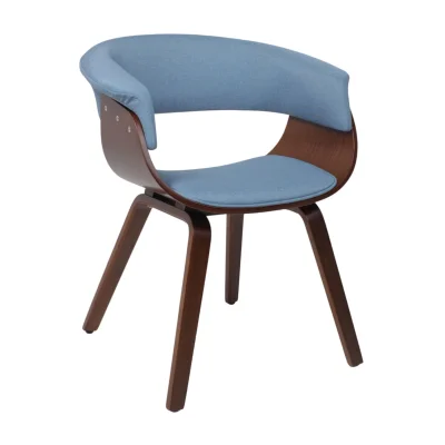 Кресло MODY, ткань, небесный XC188-26/орех фотография