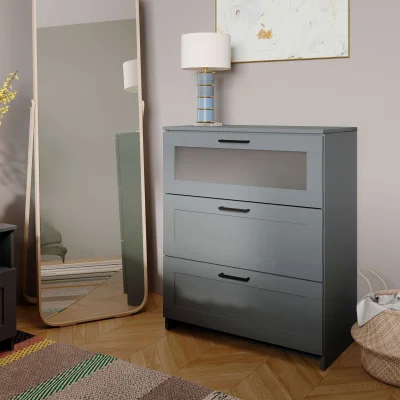 Комод НАВИ 3 ящика (1 ящик со стеклом), серый (2.15.02.020.4 RU)_6