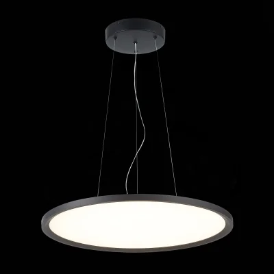 Светильник подвесной Черный LED 1*56W 4000K 5 040Lm Ra>80 120 IP20 D600xH36 185-265V Подвесные светильники фотография