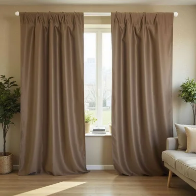 Штора "Блэкаут" 2х2,7м на универсальной ленте, цвет тёмно-бежевый (арт.SB 888-65)_3