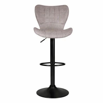 Стул барный LORA, светло-серая ткань/черный_3