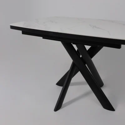 Стол LEONEL-130, раздвижной 130(165)х85, CALAKATTA ST CER/Черный_13