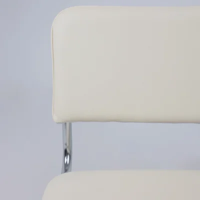 Кресло СЛАВИЯ, кремовый кожзам/хром_10