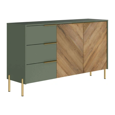 Н.м. "SIENA" тумба KOM2D3S, к.Дымчатый зеленый/ф.Дымчатый зеленый+Дуб вотан фотография