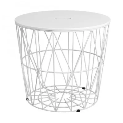 Стол журнальный JUMBO, белый/белый, d 480*430_1