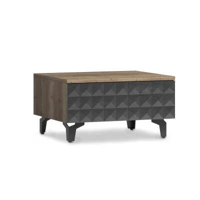 Стол-консоль SHTABE SIMPLE 7001 эко, Графит-Дуб Веллингтон-Черный фотография