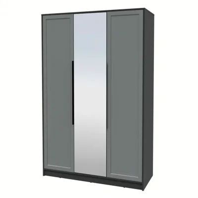 Шкаф КОНЦЕПТ Тренд КТ-Ш3(з), к.Антрацит/ф.Серый  (В2128хШ1360хГ547мм) фотография