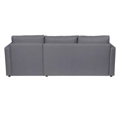 Диван трехместный с угловой секцией Тилаус КП Prince Ash, серый (черные опоры)_6