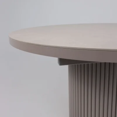 Стол ASKAR ROUND SLIDE-116, раздвижной круглый 116(156), BAYONA IVORY PREMIUM CER/Капучино_9