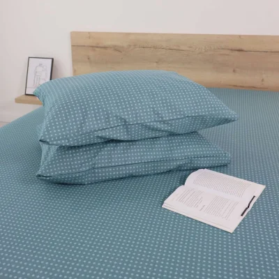 Простыня 220*240 см Зелёный горошек IM1025 (поплин)_8